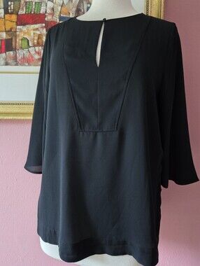 M&S Black Women’s Keyhole Blouse Size M